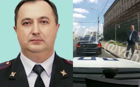 Замначальника Центра МВД РФ Анатолий Макаренков приказал сотруднику ГИБДД отпустить водителя с «номерами перевертышами»