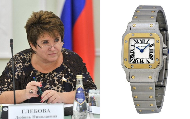 Сенатор Любовь Глебова носит часы из стали и золота стоимостью 835 тыс рублей