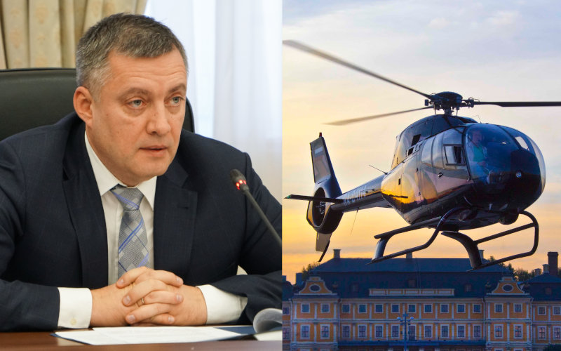 Врио губернатора Иркутской области потратил 18,5 миллионов рублей на вертолетные полеты